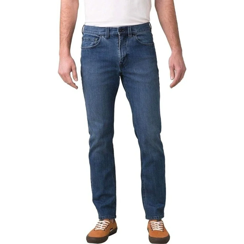 PRANA FEENER STRAIGHT FIT JEANS Men's 40 X 34 RINSE‎ WASH STRETCH